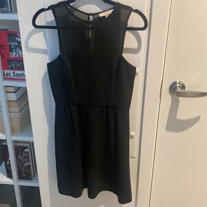 Banana republic black dress mesh detail size 4